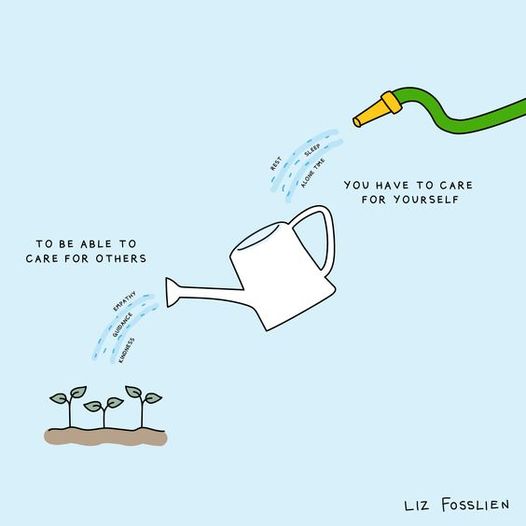 Care for yourself #LizFosslien #Fosslien #XZEmpire #XZInspirational #motivate #Inspire #motivation #inspiration #great #greatness #goodvibes #Inspirational #Poets #Philosopher #Philosophy #Dreamer #Success #Care #TakeCare #Heal