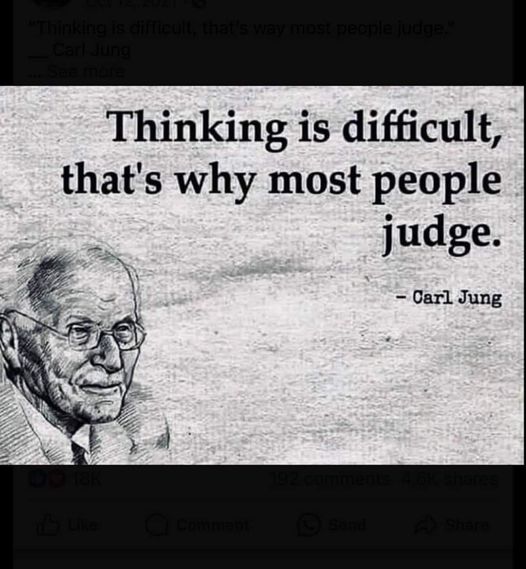 People always judge no matter what.  Continue on.  #XZQuotes #XZEmpire #History #HistoryLovers #HistoryFacts #Quotes #Philosophy #QuoteOfTheDay #Greatness #Knowledge  #Wisdom  #CarlJung #Jung #Judgement #Think #CriticalThinking