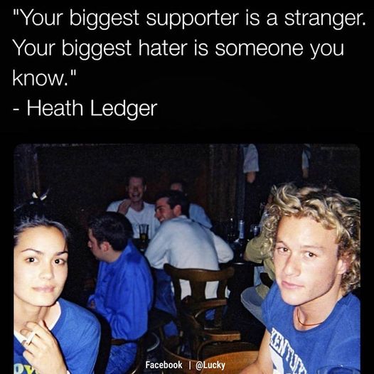 Heath Ledger – Biggest supporter vs Biggest hater  #Supporter #Support #Hater #HeathLedger #Ledger #XZQuotes #XZEmpire #History #HistoryLovers #HistoryFacts #Quotes #Philosophy #QuoteOfTheDay #Greatness #Knowledge  #Wisdom