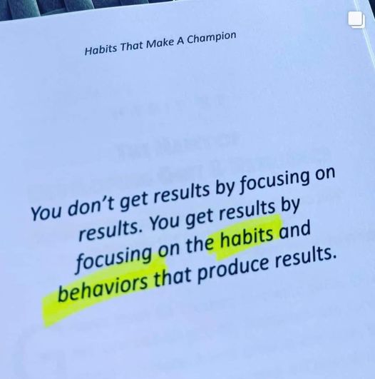 Success starts with building the right habits, not chasing the finish line.