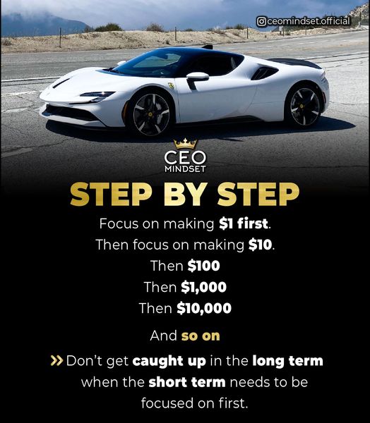 Success is built one step at a time—start small, stay focused, and grow steadily.